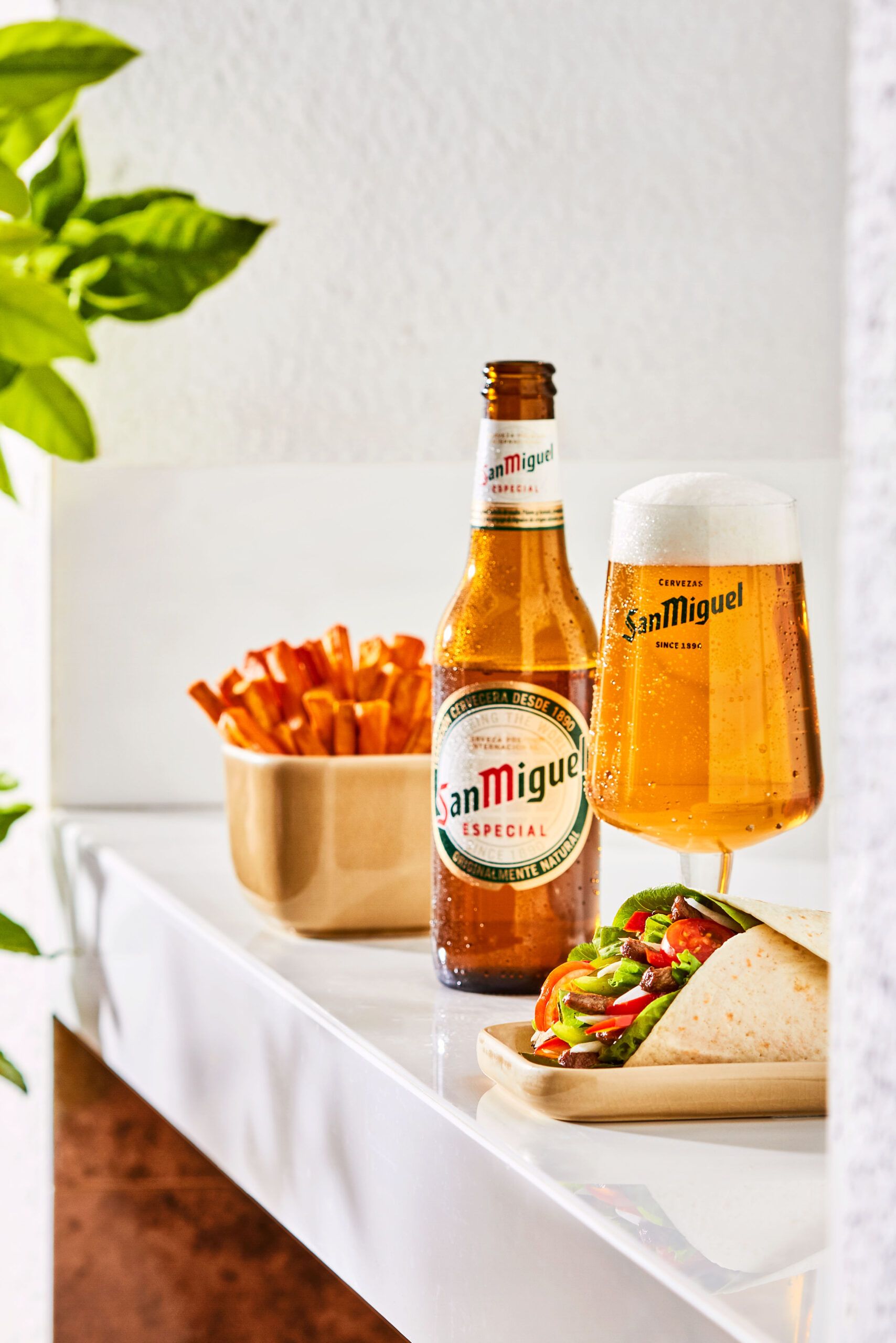 Cerveza y burrito