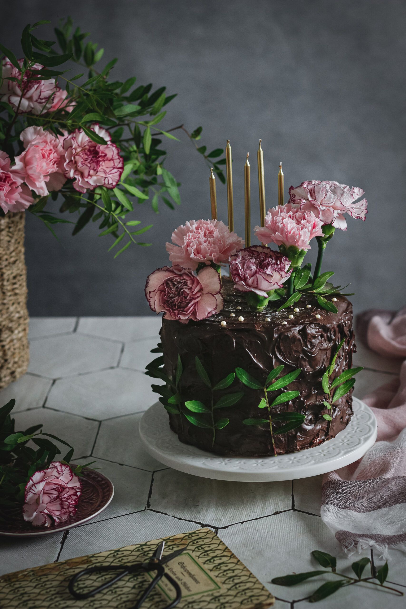Tarta rayada chocolate
